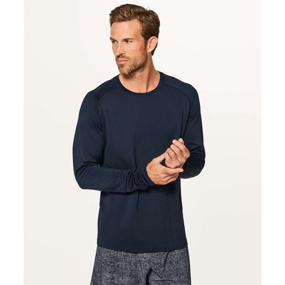 Lululemon Men's Metal Vent Tech Long Sleeve in Nautical Navy Size XL - Picture 1 of 5